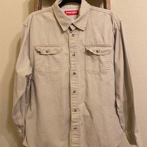 Khaki Wrangler Button Down